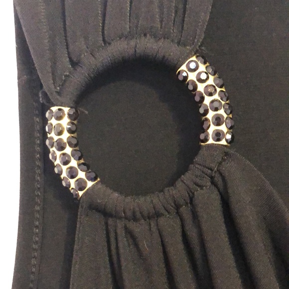 Ricki's black with gold embellishment sleeveless top - Picture 5 of 7